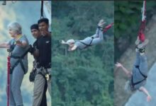 Photo of ऋषिकेश: जज्बा…83 वर्षीय महिला ने की बंजी जंपिंग