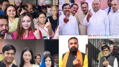 Photo of बिहार: महासमर में सियासी दिग्गजों ने किया वोट