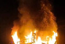 Photo of गुजरात के अरावली में एंबुलेंस में लगी आग